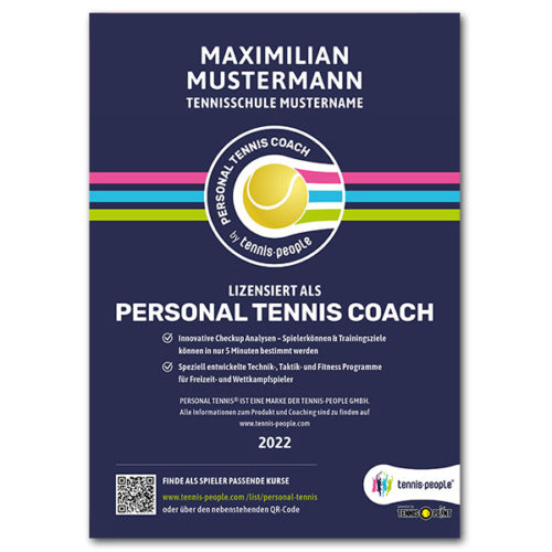 Personal Tennis Coach Plakat / Schild